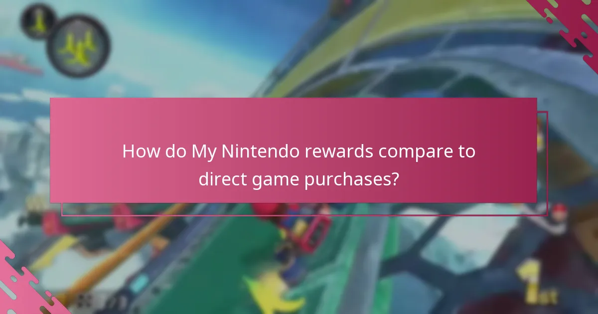 How do My Nintendo rewards compare to direct game purchases?