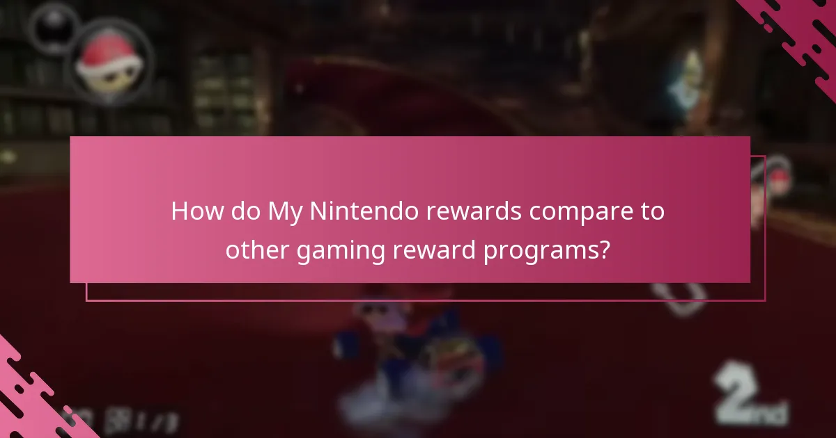 How do My Nintendo rewards compare to other gaming reward programs?